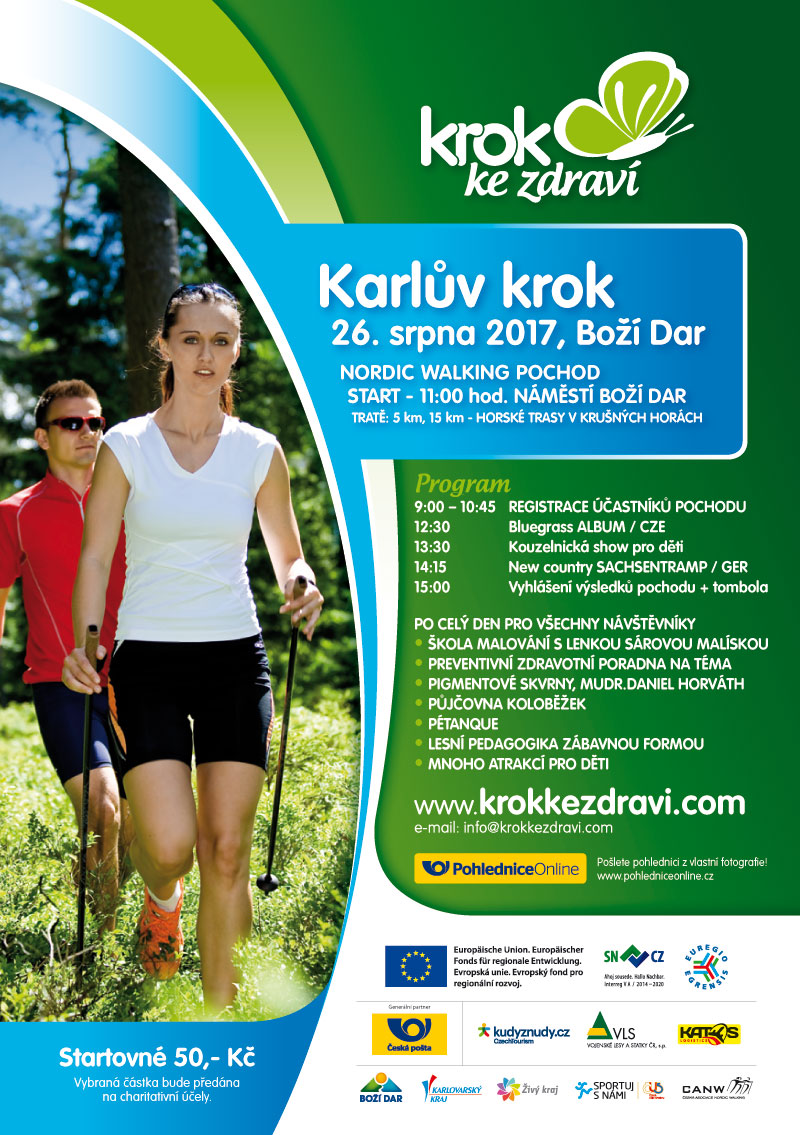 Seriál pochodů Krok ke zdraví odstartuje Karlův krok