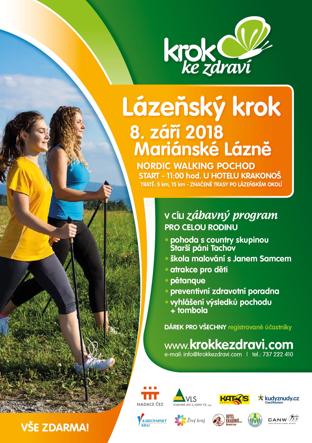 Seriál zábavných pochodů Krok ke zdraví kráčí z Božího Daru do Mariánských Lázní
