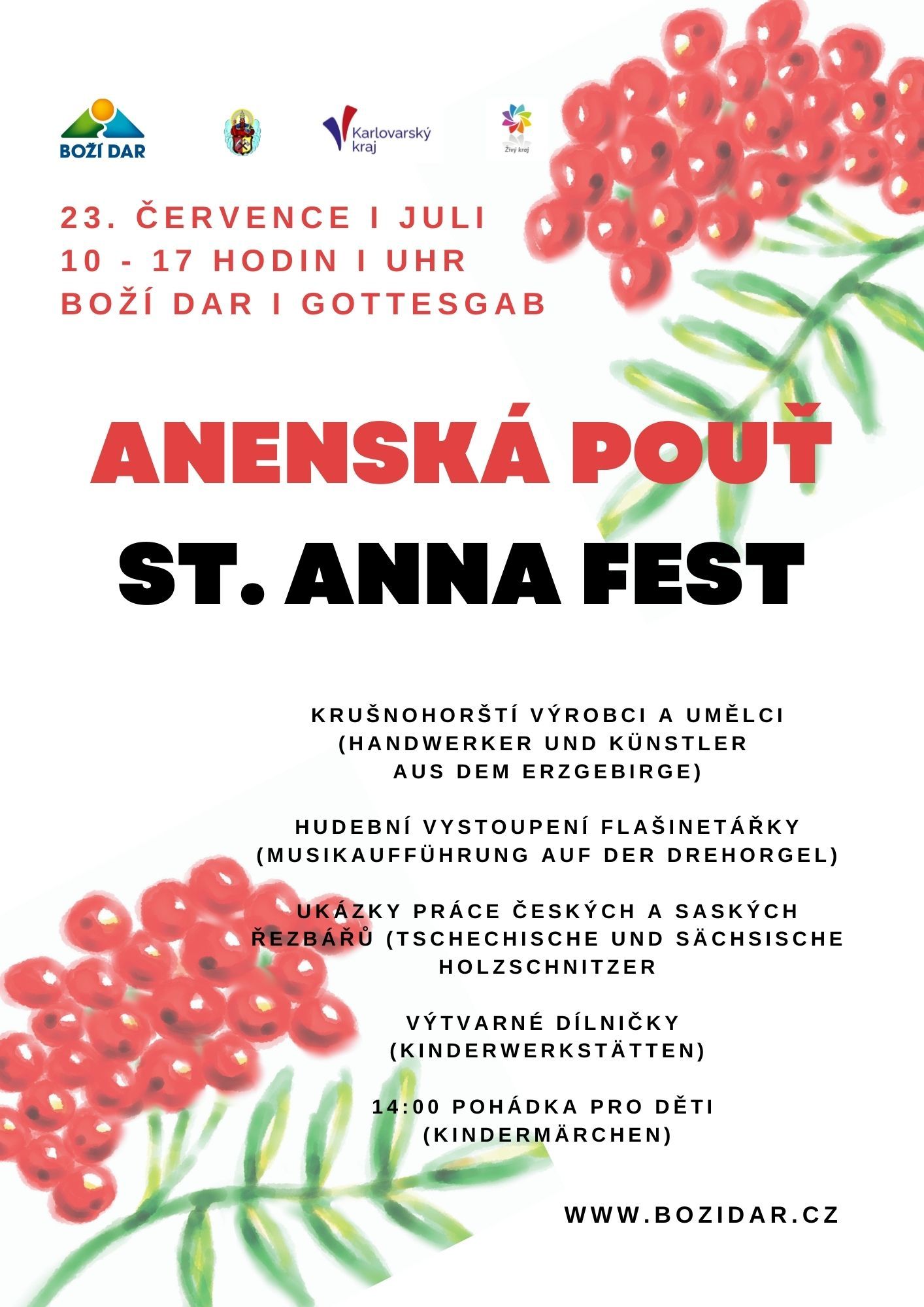 Město Boží Dar zve na Anenskou pouť