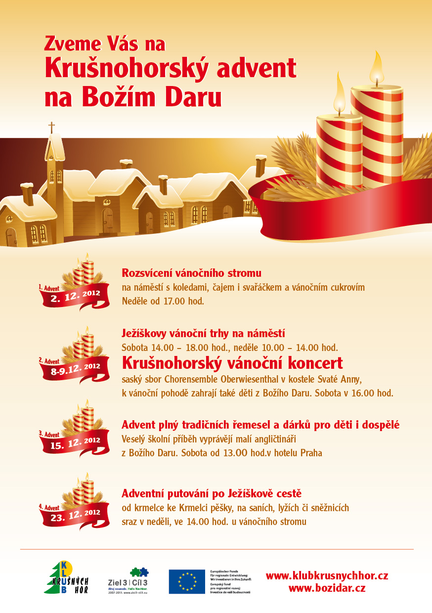 Krušnohorský advent v ježíškově městečku Boží Dar