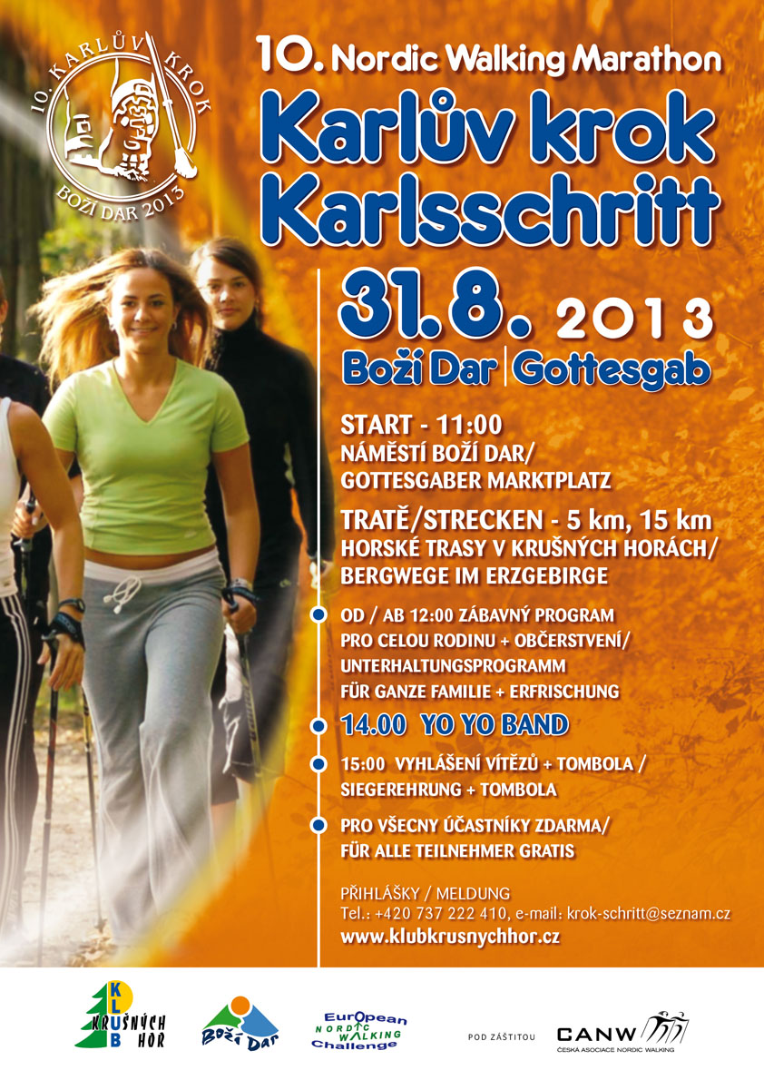Oblíbený Nordic Walking Maratón, Karlův krok odstartuje letos již po desáté
